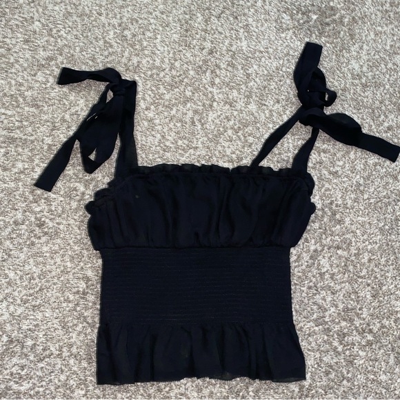 ARITZIA WILFRED tie strap chiffon top perf for summer - Picture 2 of 3